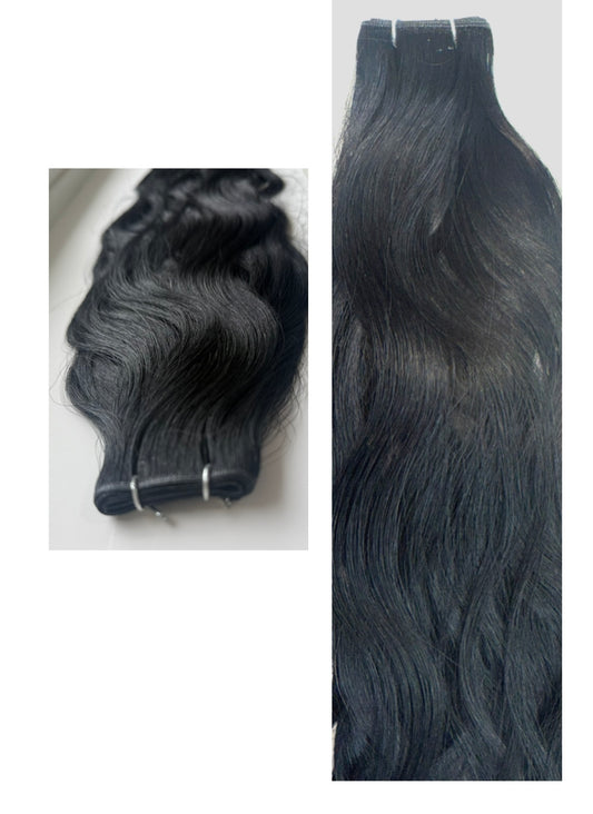 Wavy Jet Black Genius Wefts